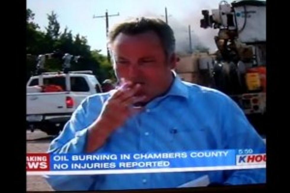Oops! TV News Reporter Caught Smoking While Covering Fire [VIDEO]