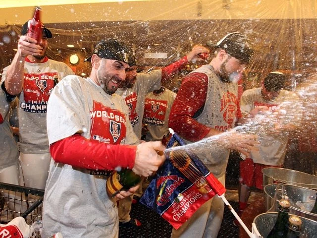 The Cardinals celebrate their unlikely World Series title.