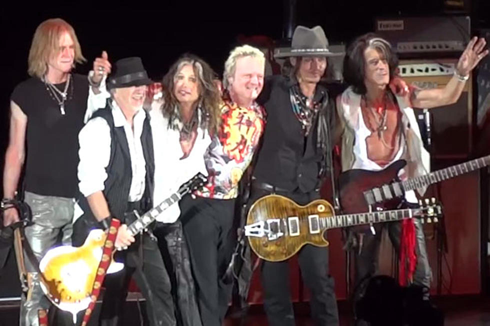 Johnny Depp Joins Aerosmith to Play &#8216;Train Kept A-Rollin&#8217; in Los Angeles