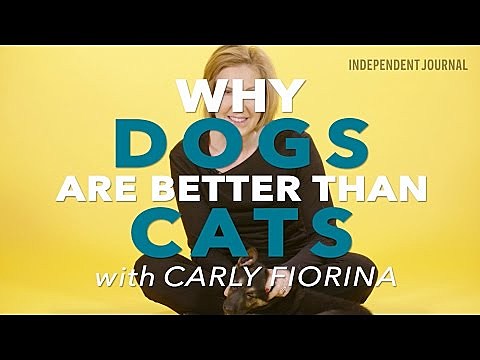 Carly Fiorina Explains Why <strong>Dogs</strong> <strong>Are</strong> <strong>Better</strong> <strong>Than</strong> <strong>Cats</strong> [V...
