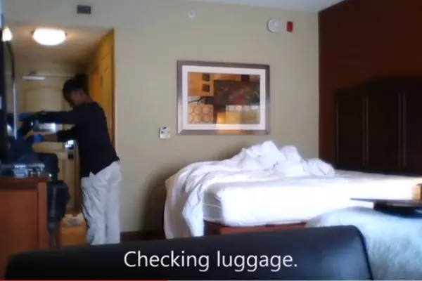 Guy Sets Up Hidden Camera In His Hotel Room What He Captures Will Make You Hide Your Valuables